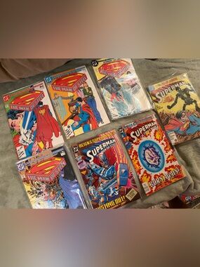 VTG 80s/90s DC Comics SuperMan Reader Lot of (7)
